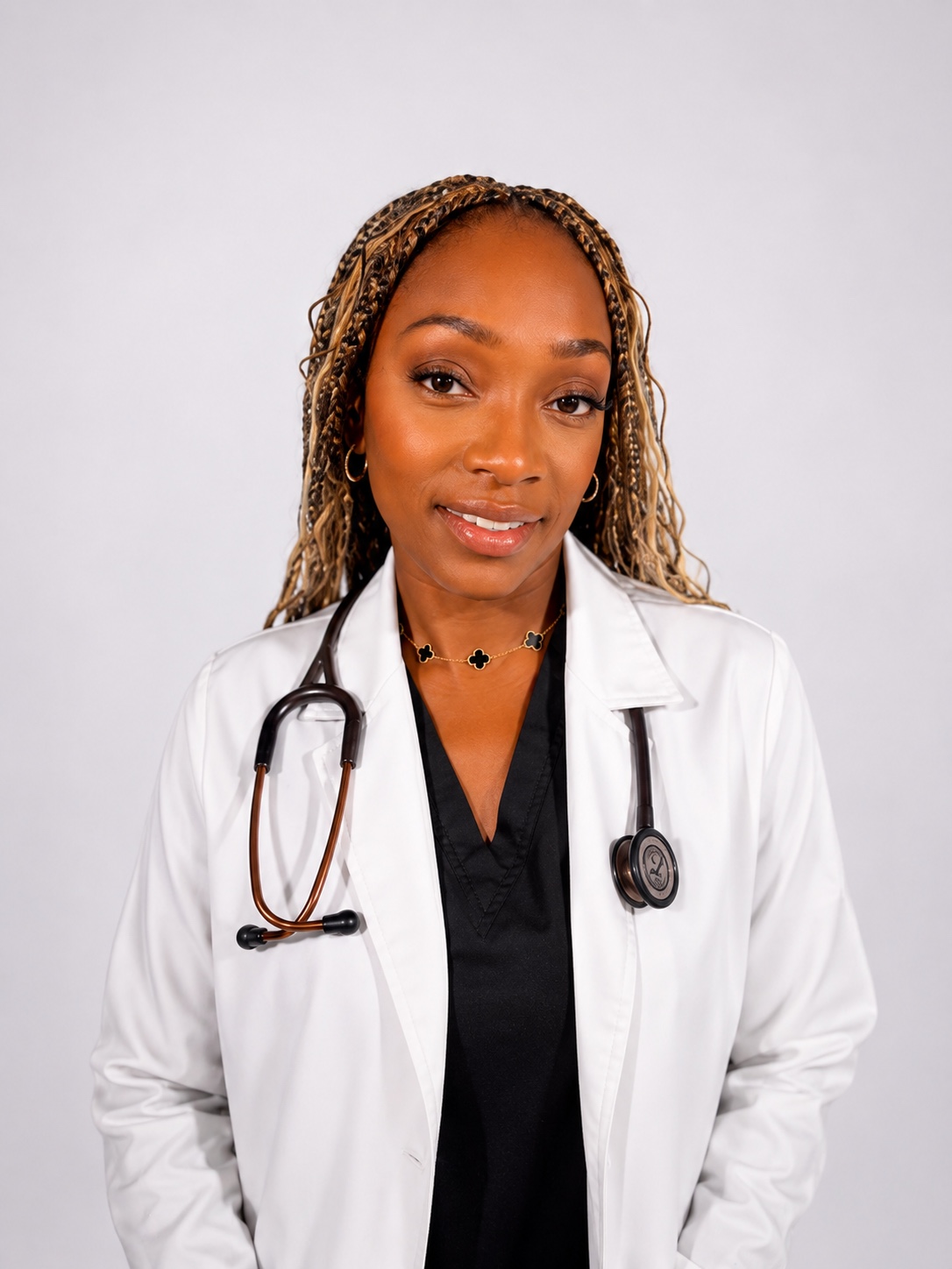 Celeste Williams smiling in professional attire.